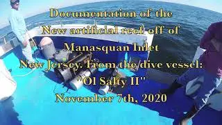 New artificial reef off of Manasquan Inlet, NJ