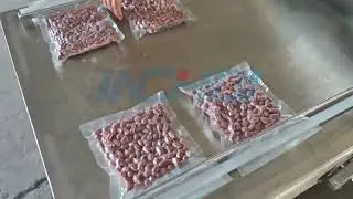 Double chamber vacuum packaging machine packaging peanuts test