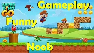 Super Bino Go - Gameplay Noob with Hacks - Funny moments 😆