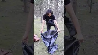POCKET sleeping BAG..😴💘#bushcraft #survival #camping #outdoors #forest #skills