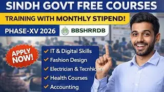 Free Courses with Monthly Stipend 2026 | BBSHRRDB Phase-XV Training Program | Apply Online Now#sindh