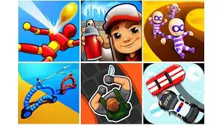 Subway Surfers, Draw Joust, Police Pursuit, Escape Masters, Hunter Assassin, Knock'em All