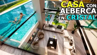 CASA tipo LOFT con la SALA MÁS IMPACTANTE que hayas visto