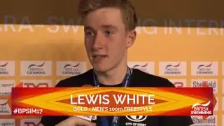 British Record! Lewis White - Gold: Men's 100m Freestyle - BPSIM17
