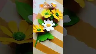 Paper Daisy Flowers 🤍💛🧡