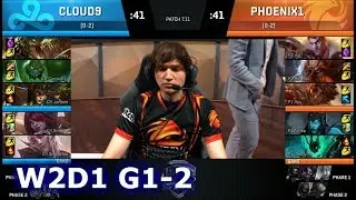 Phoenix1 vs Cloud 9 | Game 2 S7 NA LCS Summer 2017 Week 2 Day 1 | P1 vs C9 G2 W2D1