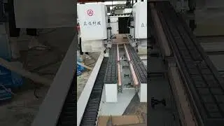CNC Automatic woodworking wallboard slotting machine (double sides)#woodenwood #woodworking