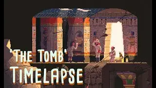 Pixel art Scene #40: 'The Tomb' Timelapse