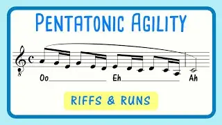 Pentatonic Descending Riffs and Runs for Vocal Agility | Oo Eh Ah | Male