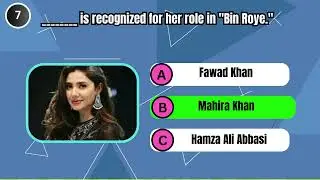 Can You Guess These Popular Pakistani Actors' Names? Take the Ultimate Trivia Challenge!