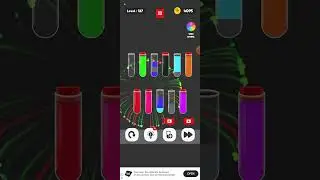 126-130 Level multi color water sort puzzle gameplay walkthrough 2024