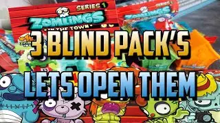 Zomlings - 3 Blind Packs (Zombie Toys)