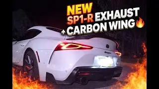 Новая выхлопная система SP1-R + карбоновое антикрыло для моей Supra