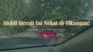 Detik-Detik Mobil Merah Nekat Masuk Jalur Sempit! Semua Pengendara Kaget dengan Yang Terjadi‼️