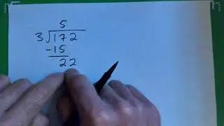 Divide by One Digit:  172 divided by 3