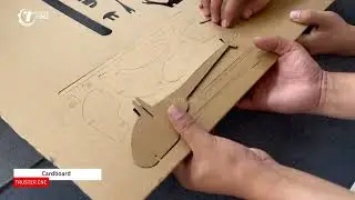 1625 fixed table Oscillating knife accurately cuts the helicopter cardboard model