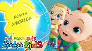 Sete continentes do mundo - Canções para crianças - Músicas Infantis - LooLoo Kids Português