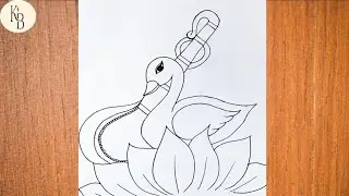 Saraswati Puja Drawing | Saraswati Maa Drawing | Basant Panchami Drawing |Easy Pencil Drawing