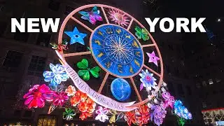 NYC Christmas 4K NYC Christmas Light Show 2023 ✨ Saks Fifth Avenue Light Show 2023 & Holiday Windows