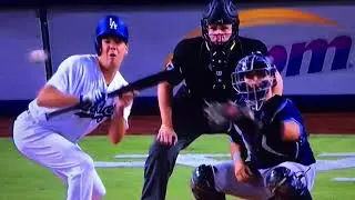 Coward Clayton Richard hits Rich Hill on neck after he shows bunt