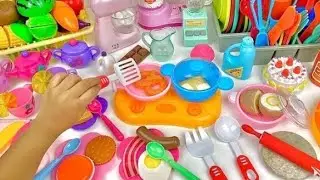 unboxing miniature plastic kitchen set pizza burger  hello kity @dolliyan  asmr