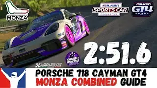 iRacing Porsche GT4 Monza Combined Guide - 2:51.6 - Porsche Cayman 718 Monza Combined Track Guide