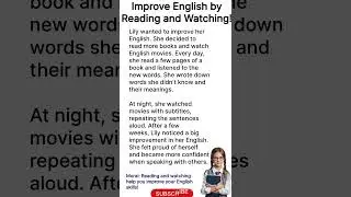 Improve English by Reading and Watching!  #youtubeshorts #shortsfeed  #shorts #englishvoice  #shorts