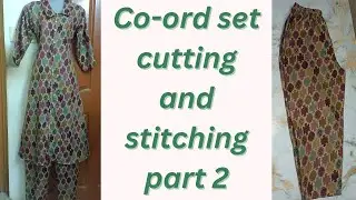 Co-ord set cutting and stitching|co-set|pant stitching|co-ord set design #rehanadesigner