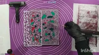gelli printing collage paper #shortvideo #shorts #short 