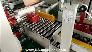 Small box case H type tape sealing machine testing video