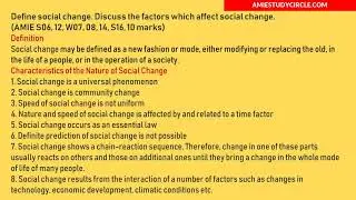 Social change and its characteristics