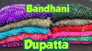 Bandhani Dupatta | Bandhej Dupata | Crepe Bandhani Dupatta | Online shopping