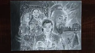 Aladdin movie poster sketch