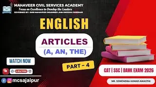 Articles In English Grammar | Use of A/AN/THE | Class - 4 | #article | Mr. Somendra Kumar Awasthi
