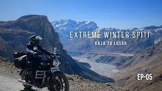 EXTREME WINTER BIKE RIDE ❄️ | Kaza to Losar | Spiti Valley | Meteor 350 | EP-05