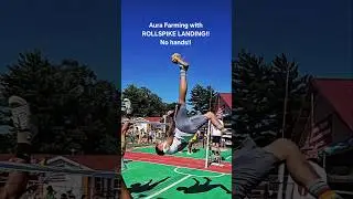 Aura Farming with ROLLSPIKE at Wat Lao Temple in Iowa! #aurafarming #takraw #rollspike #sepaktakraw