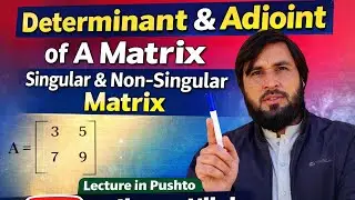 Determinant and adjoint of Square Matrix|| Singular and non singular Matrix||By Ikram Ullah 