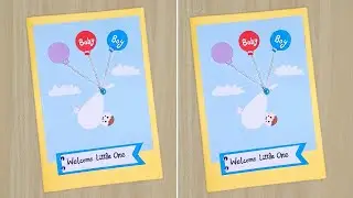 DIY Greeting Card For Newborn Baby Boy //Welcome Baby Card //Congratulations Card For Baby Boy