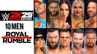 WWE 10 MEN ROYAL RUMBLE MATCH IN W2K25 NETFLIX MOBILE EDITION GAME |