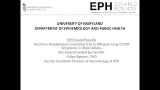 Nutrition Randomized Controlled Trial to Mitigate Long-COVID Symptoms in Older Adults.