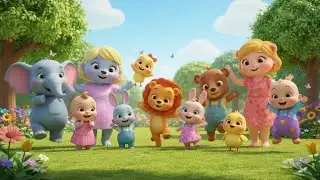 🎵 Baby Animal Family Song | kids nursery rhymes | Baby Song, Cute Animal Families for Toddlers 🐶🐰🐮