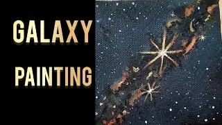 Galaxy Starburst Painting | Easy Acrylic Space Art for Beginners | Mini Canvas Tutorial