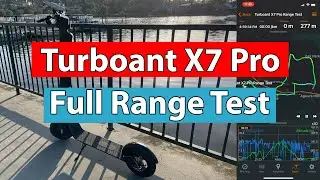 Turboant X7 Pro Electric Scooter Range Test with GPS Data | Battery 100% to 0%