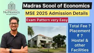Madras School of Economics PG Economics Admission 2025,MSE |Total Fee? Placement,Jobs & internships?