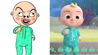 Baby Shark- CoComelon Funny Drawing Meme 😂 | Funny drawing 
