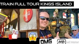 RIDING THE TRAIN BACKWARDS AT KINGS ISLAND INTO THE ENGINE HOUSE!!!