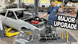 Подвеска Corolla AE86 серии K подверглась ОГРОМНОЙ переделке.
