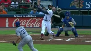 LAD@ATL: Markakis' two-run homer puts Braves up early