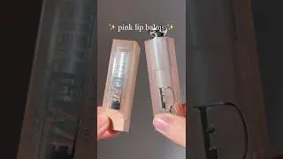 pink lip balms 🩷 maybelline glaze balm in pink drip vs dior lip glow in icy blue #makeup #lipbalms
