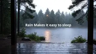 Heavy Rain in the Forest Small Cabin by the Lake  Deep Sleep Rain Ambience